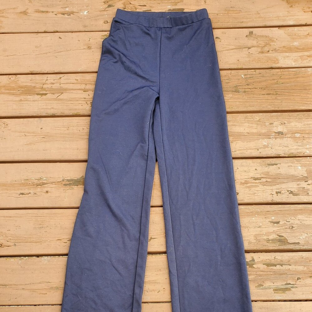 Navy Blue Bell Bottom Leggings - Size S